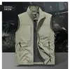 Chaleco chaqueta de trabajo en grupo, estilo fino para primavera y otoño, logo impreso, chaleco de trabajo casual para hombre al aire libre