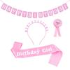 Meninos Meninas Faixa de Etiqueta Estandarte Chapéu de Rei Decoração de Festa de Aniversário Layout Coroa