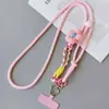 Correa para teléfono móvil para llevar cruzada, diseño original bicolor, multifuncional, uso de tres maneras, personalizada, color block, cadena de teléfono tejida ajustable para llevar cruzada
