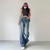 Jeans skinny cintura alta, jeans de sarja com caimento, estilo retro americano com cordão, jeans versátil