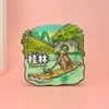 Ímãs de Geladeira de Guangxi, Lembranças de Madeira Culturais e Criativas com Tema de Cidade, Ímãs de Geladeira Turísticos das Cidades de Guilin, Liuzhou, Nanning