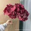 Flores Artificiales, Ramo de Hortensias de 5 Cabezas, Verano Interminable, 27 Piezas, Materiales Florales para Decoración de Bodas y Hogar, Flores de Cinco Cabezas