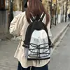 Mochila Leve Estilo Coreano Estilo Ins 2025 Novo Design com Corda Colorida Contrastante Mini Mochila para Esportes ao Ar Livre