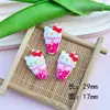 Conejo de Sandía Helado Gato Serie Resina Accesorios DIY Funda de Teléfono Parche para Zapatos de Agujero Pasador Accesorios para el Cabello