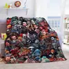 Manta de Franela Figura Sala de Estar Sofá Ligera Suave Amigos Película de Terror Halloween Dormitorio Felpa Regalo