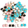 Acessórios para Joias de Liga DIY Pingente de Laço com Diamante Gotejado Pulseira Brincos Colar Pingente Decorativo W464