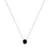 Collar Plata Negro para Mujer Plata de Ley S925 Simple Moda Elegante Versátil Diseño de Nicho Cadena de Clavícula de Gama Alta Tendencia