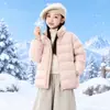 Jaqueta Leve Curta de Penas para Crianças 90% Penugem de Pato Branco Alto Isolamento com Capuz Roupa Externa para Meninos e Meninas Calor de Inverno