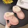 Acessório de cabeça de pelúcia boca tamanho pequeno chinelos de exterior aumento de altura simples sola grossa chinelos de algodão chinelos peludos femininos confortáveis quentes