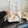 Bolso Femenino de Lazo a la Moda, Nuevo Estilo Otoño, Dulce y Fresco, Bolso Cruzado Cuadrado Pequeño de Moda, Bolso Transfronterizo Femenino Simple