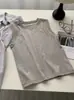 Chaleco de Algodón Puro con Cuello Redondo de Color Dopamina para Mujer, Estilo Básico, Adelgazante, Versátil, Cubre el Cuerpo, Hombro Ancho, Camiseta sin Mangas