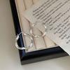Pendientes Changheng S925 de plata esterlina con círculos geométricos irregulares para mujer, nuevos pendientes de temperamento de alta calidad de nicho de Corea del Sur