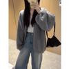 Chaqueta Suéter Relajada Estilo Coreano para Mujer Primavera 2025 Retro Nuevo Top de Gama Alta Estilo Perezoso Cardigan Tejido Tendencia