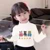 Y2033# camiseta de niña manga larga terciopelo camiseta de otoño para niños ropa de otoño camisa de manga larga para niños grandes moda niñas
