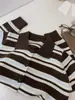 Suéter Listrado Início do Outono Estilo Coreano Casual Casual Mais Fácil de Combinar Suéter Feminino Solto Casual Mais Fácil de Combinar Top 0815