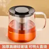 Tetera de vidrio al por mayor transfronteriza, vidrio de borosilicato grueso de alta calidad con filtro, juego de té, se puede calentar a fuego directo y en estufa eléctrica de cerámica.