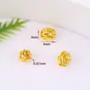 Ouro 18K Banhado Conserva Cor Pequenas Contas de Ouro Esfera Oca Furo Passante Cobre Banhado Ouro Real Contas Soltas Acessórios para Joias DIY Contas Espaçadoras Joias