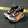 Tamanho 33-38 sola supercrítica tênis esportivos infantis com fivela giratória, sapatos modernos respiráveis de malha, tênis de corrida para estudantes 6602