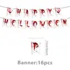 Nova Festa Temática de Halloween da Amazon com Tema de Mão Sangrenta Utensílios de Mesa Toalha de Mesa Descartável Prato de Papel Guardanapo de Papel Bandeirola de Puxar Copo de Papel