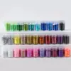 Pó Glitter Laser Glitter Misturado Popular Transfronteiriço 32 Cores Nail Art Frasco de Pó Glitter Atacado Gradiente Céu Estrelado