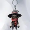 Novo produto transfronteiriço: chaveiro plano de acrílico colorido em formato de vaca de desenho animado, argola de chaveiro e pingente para carro/mochila