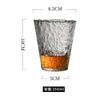 Vaso de agua estilo martillado japonés, estilo ins de alto valor, taza para té verde de uso doméstico, vaso transparente para beber, taza de té transparente