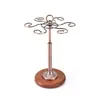 Colgador Invertido de Copa de Vino Tinto con Base de Metal y Madera Adornos para Restaurante Bar Soporte Colgante de Copa de Vino de Gama Alta Soporte para Copa de Champán