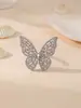 Anillo de Mariposa Popular de Douyin, Elegante Anillo Abierto Brillante con Diamantes para Dedo Índice, Venta Directa de Fábrica, Nueva Joyería de Yiwu 2024