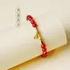 Pulsera de Ágata Roja de Alta Fidelidad Directa de Fábrica Pulsera de Bambú para Mujer Regalo de Año de Nacimiento Rojo