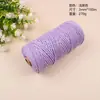 Corda de Algodão Trançada Vintage Feita à Mão de 3mm Corda de Algodão DIY Tapeçaria Corda de Fio de Algodão Grosso Acessórios de Amarração Lote de 100m Crochê
