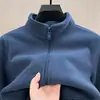 Directo de fábrica: Cárdigan de Polar O-Li, Chaqueta Casual de Cuello Alto, Chaqueta Gruesa Cálida de Otoño/Invierno para Hombre para Exteriores