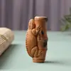 Adornos decorativos de madera de azufaifo rayada por un rayo, zorro de nueve colas y Pixiu Dios de la Riqueza, piezas de mano, decoraciones de escritorio, artesanías al por mayor
