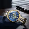 Nuevo Reloj de Acero con Calendario Luminoso para Hombre, Reloj Hueco en Relieve al por Mayor, Reloj de Cuarzo Totalmente Automático para Hombre