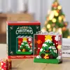 Blocos de Presente de Natal Transfronteiriços, Árvore de Natal, Papai Noel, Pingentes de Decoração de Rena, Brinquedos de Blocos de Montar com Micropartículas
