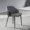 Cadeira de Jantar Minimalista Estilo Italiano com Encosto de Couro Designer Cadeira para Casa Luxo Leve Banqueta Simples para Adultos Cadeira Confortável para Hotel