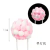 Decoración de arco enchufe niña con lámpara estrella bola de pelo pastel de cumpleaños Princesa mesa de postres para hornear banderín