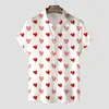 Novas camisas de manga curta transfronteiriças para homens e mulheres, estilo casal, camisas estampadas em 3D europeias e americanas, camisas de Dia dos Namorados