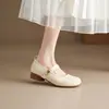 2026 Sapatos Mary Jane Femininos Ultra Macios Corte Baixo Dourado Pequeno Salto Baixo Sapatos Individuais Pés Não Cansados Combinam com Cheongsam Sapatos Femininos