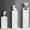 Suporte de flores de laje, de chão, integrado para sala de estar, hotel, clube e hall de entrada; ornamento decorativo com base de mármore; coluna de suporte de exibição.