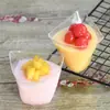 Mesa de Postres Vasos Desechables Copas para Pudín Vasos para Malteada Mousse Copas para Helado Vino Tinto Champaña Plástico Transparente