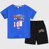 Blocos de construção digitais numberblocks roupas camiseta de manga curta conjunto infantil de tops e calças desenho animado estampado ins moda