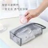 Malla de Puntos Bolsa de Empaque Compacta Portátil con Cremallera Billetera para Monedas Lápiz de Labios Delineador de Ojos Cosméticos Bolsa de Almacenamiento de Malla Venta al por Mayor