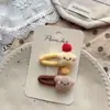 Nuevo Estilo Coreano Otoño e Invierno Estrella de Cinco Puntas Bola de Pelo Pasador para Niños Hecho a Mano Tela Clip para Flequillo Lateral Roto Dulces Accesorios para el Cabello