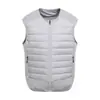 Nueva colección de otoño e invierno de Tongkezhe: cuello mao, chaleco acolchado sin mangas, chaqueta de color liso para hombres jóvenes