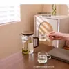 Bule de Vidro Borossilicato Alto Personalizado com Filtro Integrado em Forma de Meia-Lua, Xícara de Compartilhamento (Fair Cup) e Jarra de Compartilhamento para Chá Kung Fu