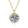 Weizi Xiaohongshu Venta Caliente Collar y Pendientes de Plata de Ley S925 con Moissanita Estilo Coreano Pendientes de Moda Sencillos con Cuatro Garras En Stock