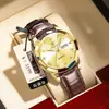Reloj de Negocios para Hombre Marca Suiza Nuevo Modelo Reloj de Cuarzo Resistente al Agua Correa de Cuero Transmisión en Vivo Dropshipping