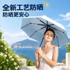 Paraguas Transfronterizo de Doble Capa Titanio Plateado Simple Protección Solar y UV 70% de Descuento Paraguas para Mujer con Doble Refuerzo de Varillas y Resistente al Viento