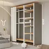 Arara de Roupas de Chão Guarda-Roupa Aberto para Quarto Prateleira de Metal Aço para Hall de Entrada Prateleira de Armazenamento de Roupas para Pendurar Montagem