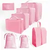 Bolsa de almacenamiento de viaje, juego de seis piezas, juego de siete piezas, juego de ocho piezas, bolsa de lavado plegable, bolsa de almacenamiento de ropa, paquete de bolsa de viaje